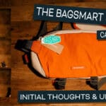 Bagsmart Soar 6L camera bag unboxing and initial impressions. The orange and beige bag is shown from multiple angles, highlighting its features and design.